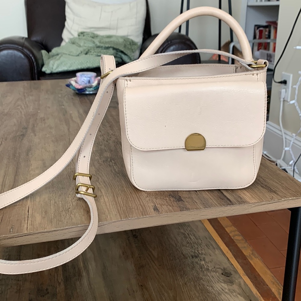 Madewell mini abroad bag in ivory